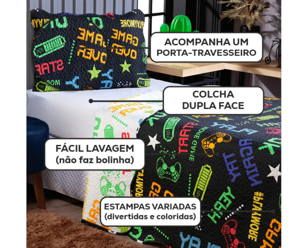 Colcha Cobre Leito Dupla Face - Image 6